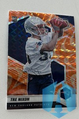 2021 Panini Mosaic Orange Reactive Prizm Tre Nixon #398 Rookie RC Patriots